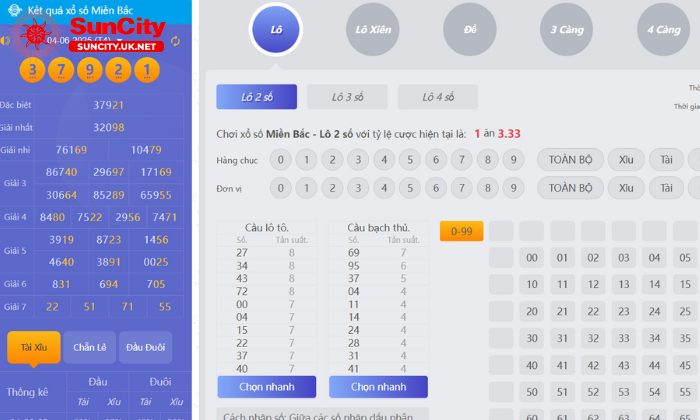 Bao lô Suncity dễ chơi, dễ trúng 